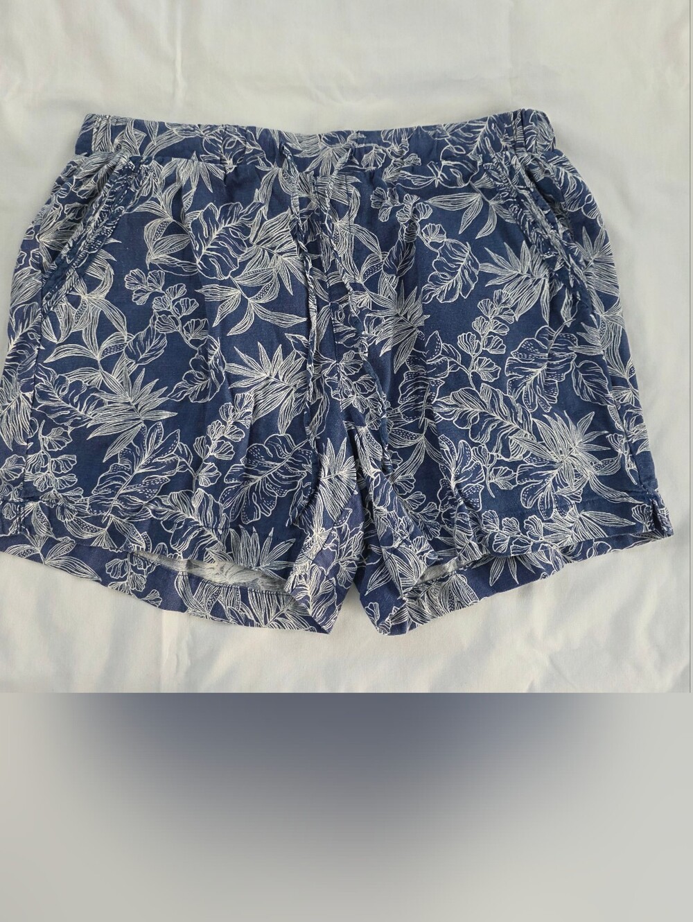 Briggs Elastic-Waist Draw String Linen Blend Shorts